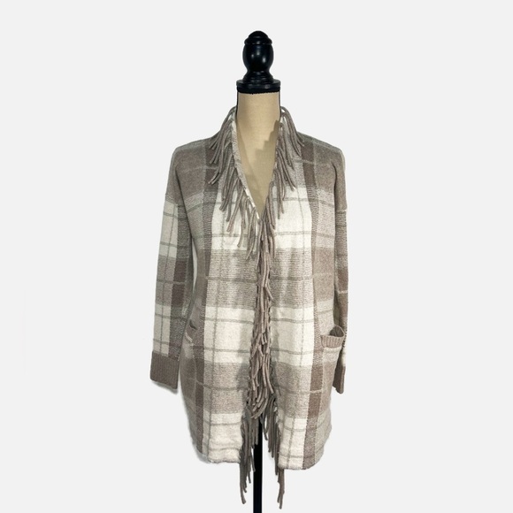 Ralph Lauren Jackets & Blazers - Lauren Ralph Lauren Cream Tan Brown Viscose Wool Cashmere Coatigan Cardigan S